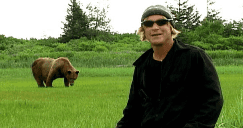 Grizzly Man, Timothy Treadwell, in the documentary by Werner Herzog