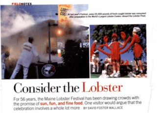 cover of consider the lobster article 2004 by david foster wallace