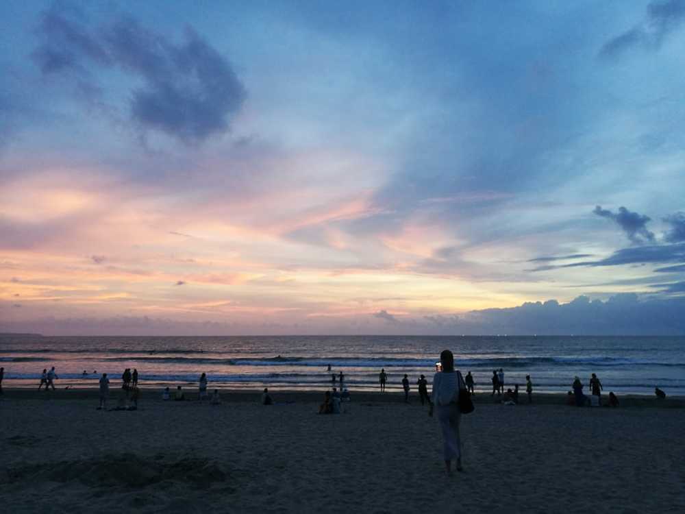 bali kuta beach sunset