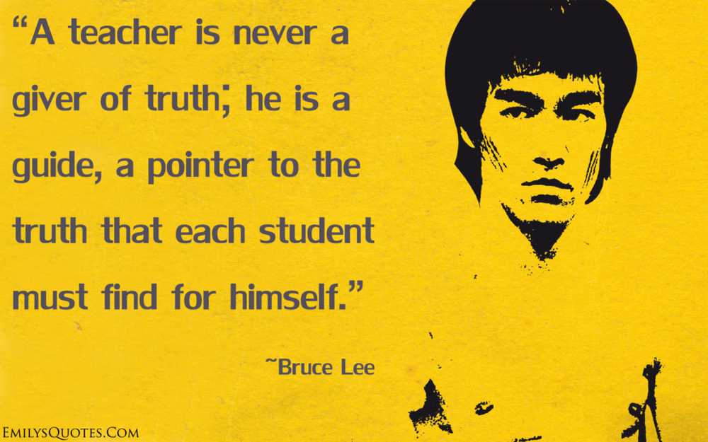 bruce lee quote on being a teacher