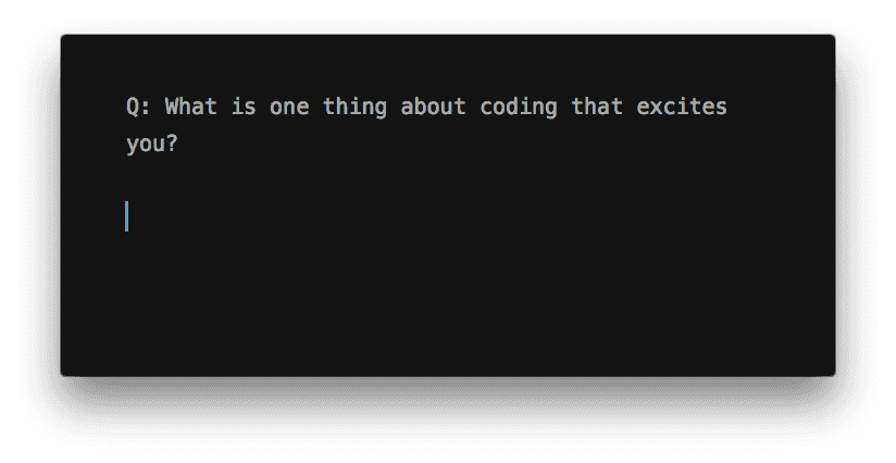 what is one thing about coding that excites you?